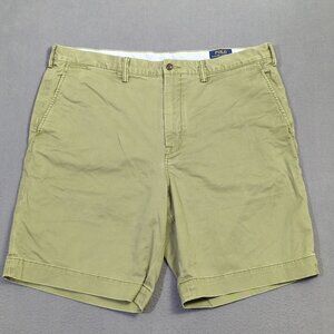 Polo Ralph Lauren Shorts Men's 38 Green Polo Chino Stretch Cotton Twill Preppy